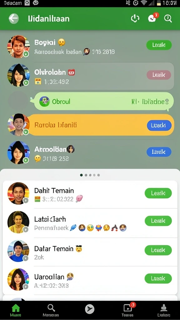 Tampilan karakter yang unik dan menarik.