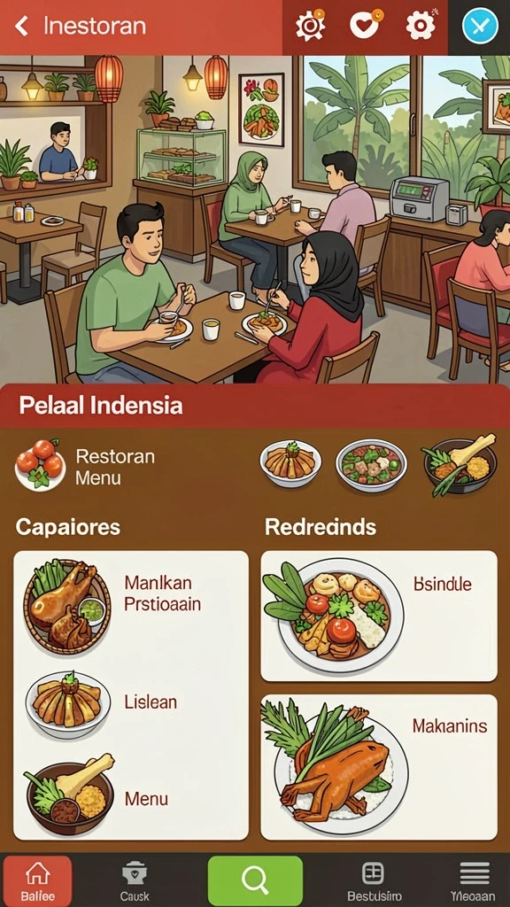Tampilan antarmuka yang cerah dan user-friendly.