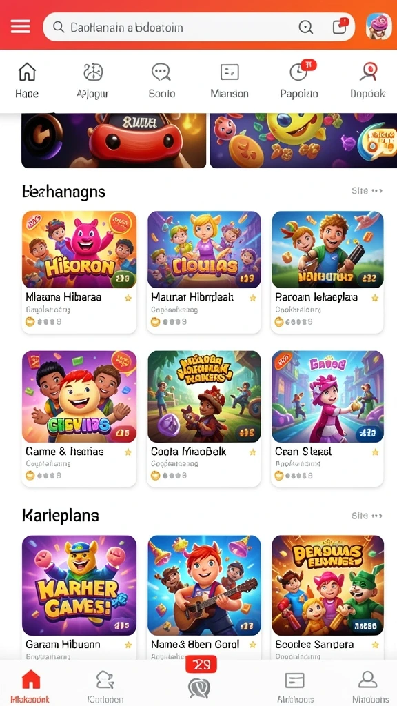 Beragam pilihan permainan menarik untuk semua pengguna.