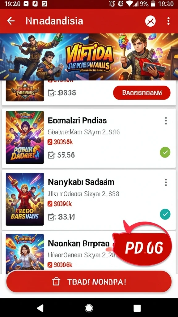Beragam permainan judi yang dapat dipilih.