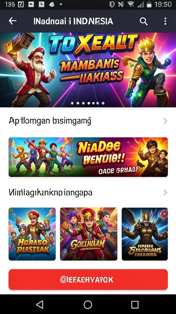 Tampilan utama aplikasi IKON777 yang menarik.