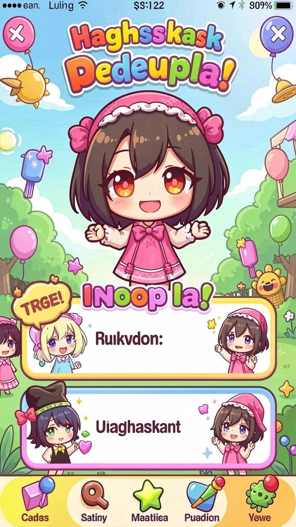 Screenshot menampilkan level pertama yang penuh warna.