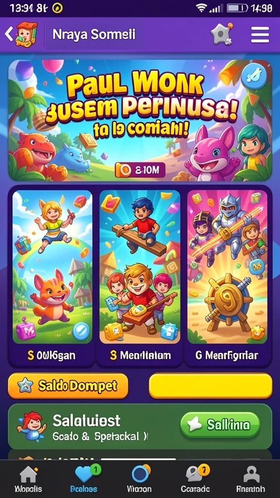 Tampilan menu utama JOS77 yang menarik.