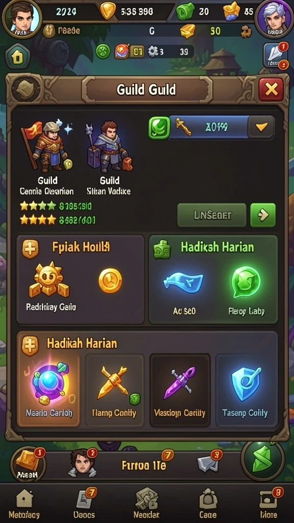 Fitur sosial yang memungkinkan interaksi antarpemain.