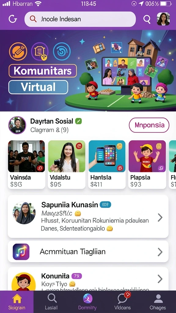 Screenshot menunjukkan interaksi multiplayer dengan teman-teman.