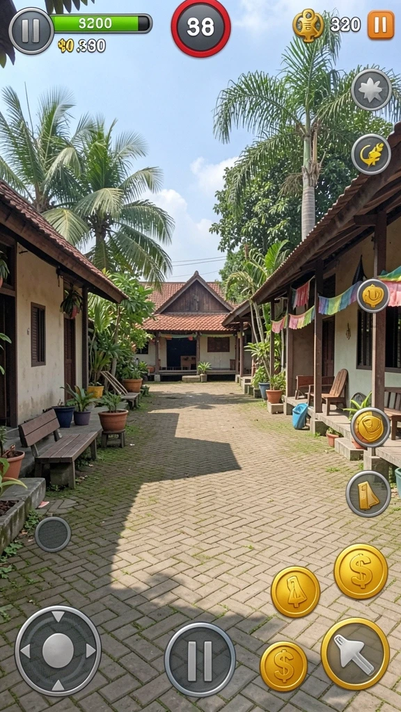 Screenshot menunjukkan aksi seru dalam permainan.
