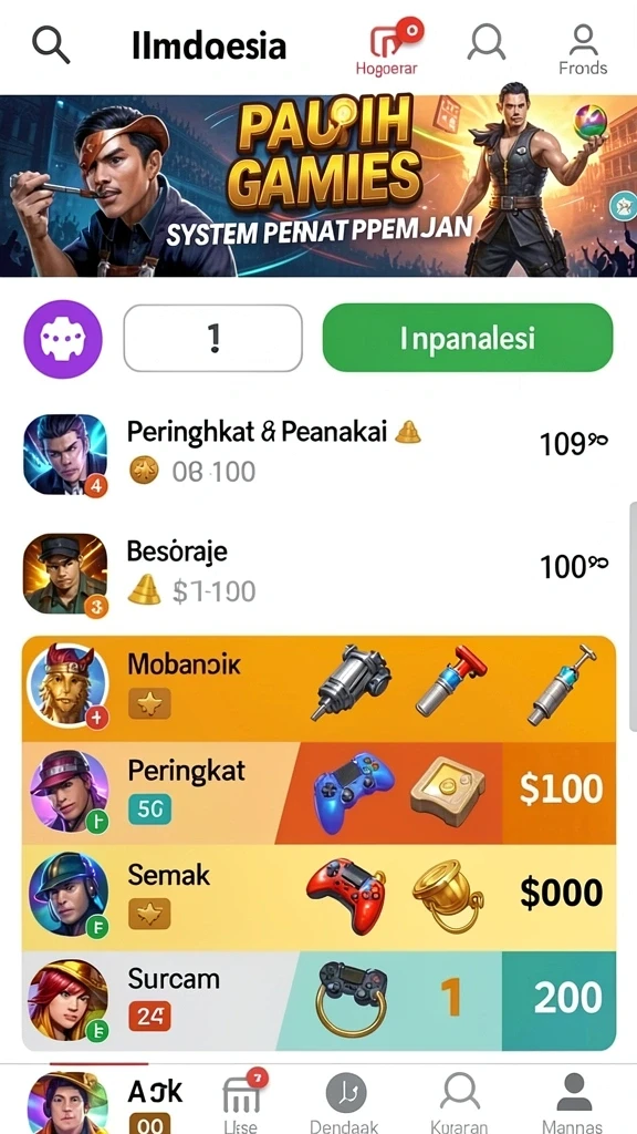 Berbagai pilihan permainan slot yang menghibur.