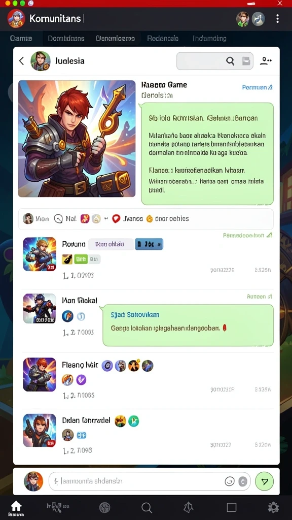 Karakter unik dengan desain yang kreatif.
