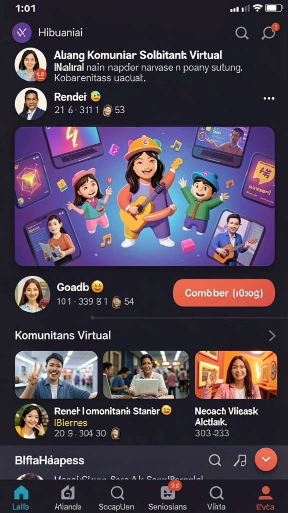 Tampilan awal SEMESTA69 yang menarik dan penuh warna.